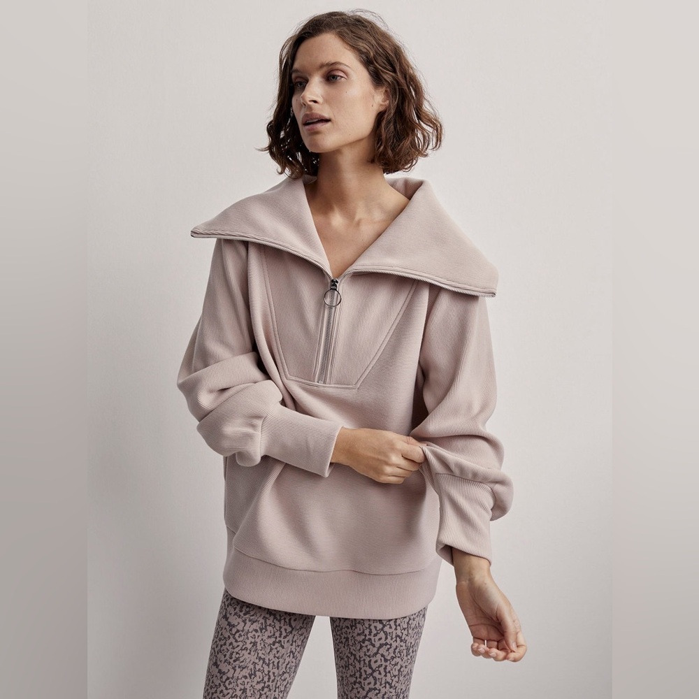 Varley Vine Half Zip Ribbed Pullover Sweatshirt I… - image 1